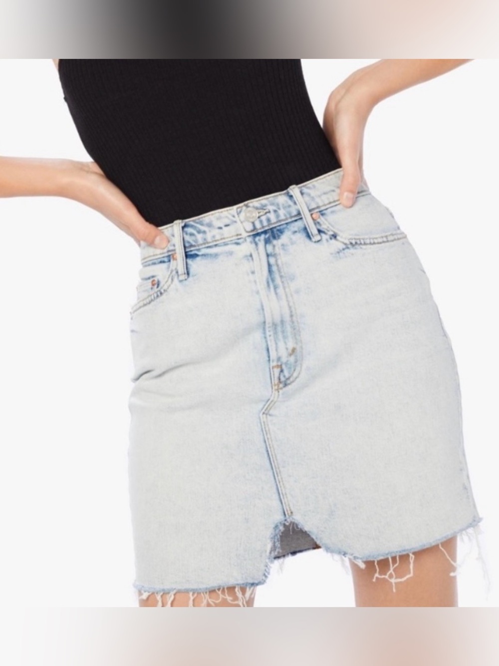 Mother Superior The Sacred Slit Mini Denim Skirt Sz 31 Saved by the Bell